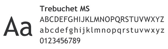 Trebuchet MS font